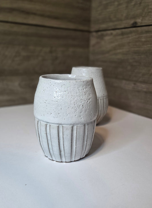 White Vase Duo