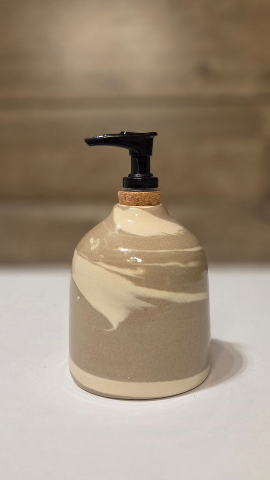 Two Tone Clay Soap Dispenser